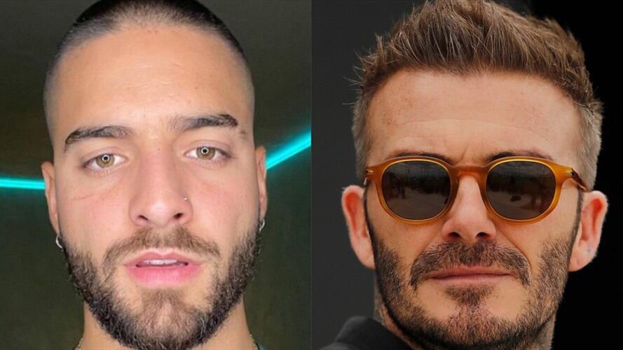 Maluma cambió su look y David Beckham lo elogió. Foto: Instagram @Maluma - Michael Reaves/Getty Images