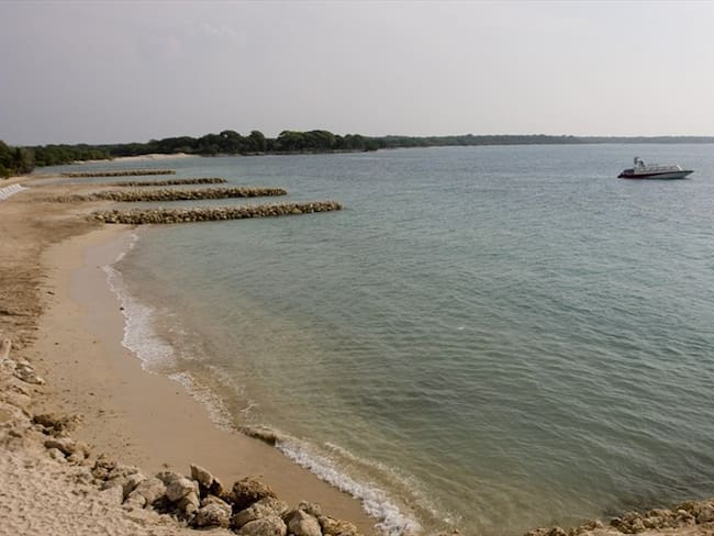 Playa Blanca, en la Isla Barú, es una de las playas más concurridas de Cartagena. Foto: Colprensa.