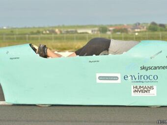 La bicicleta con la que se piensa romper el récord. Foto: Humans invent