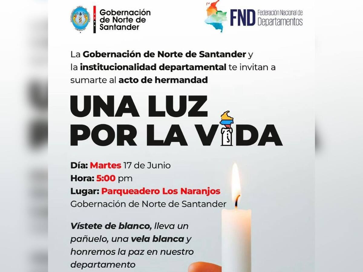 Los cucuteños hoy encenderán “Una luz por la vida” desde la Cúpula Chata