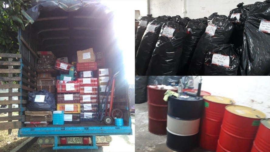 La estructura conocida como “Los Aceiteros” extraía lubricantes ilegalmente de vehículos y motocicletas. Foto: Policía Nacional