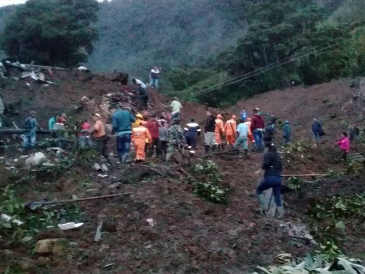 Deslizamiento sepultó varias viviendas en Rosas, Cauca