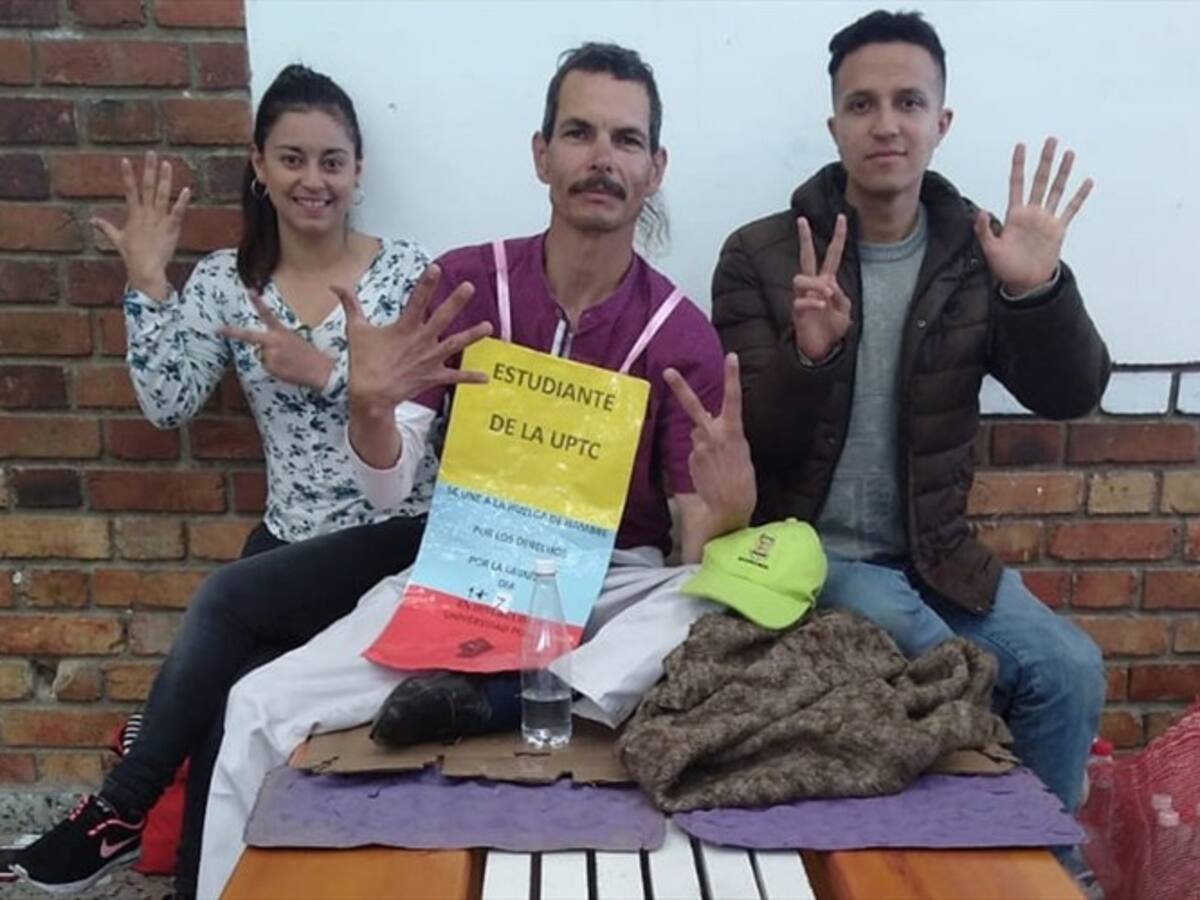 Estudiante de la UPTC en Tunja completa siete días de huelga de hambre