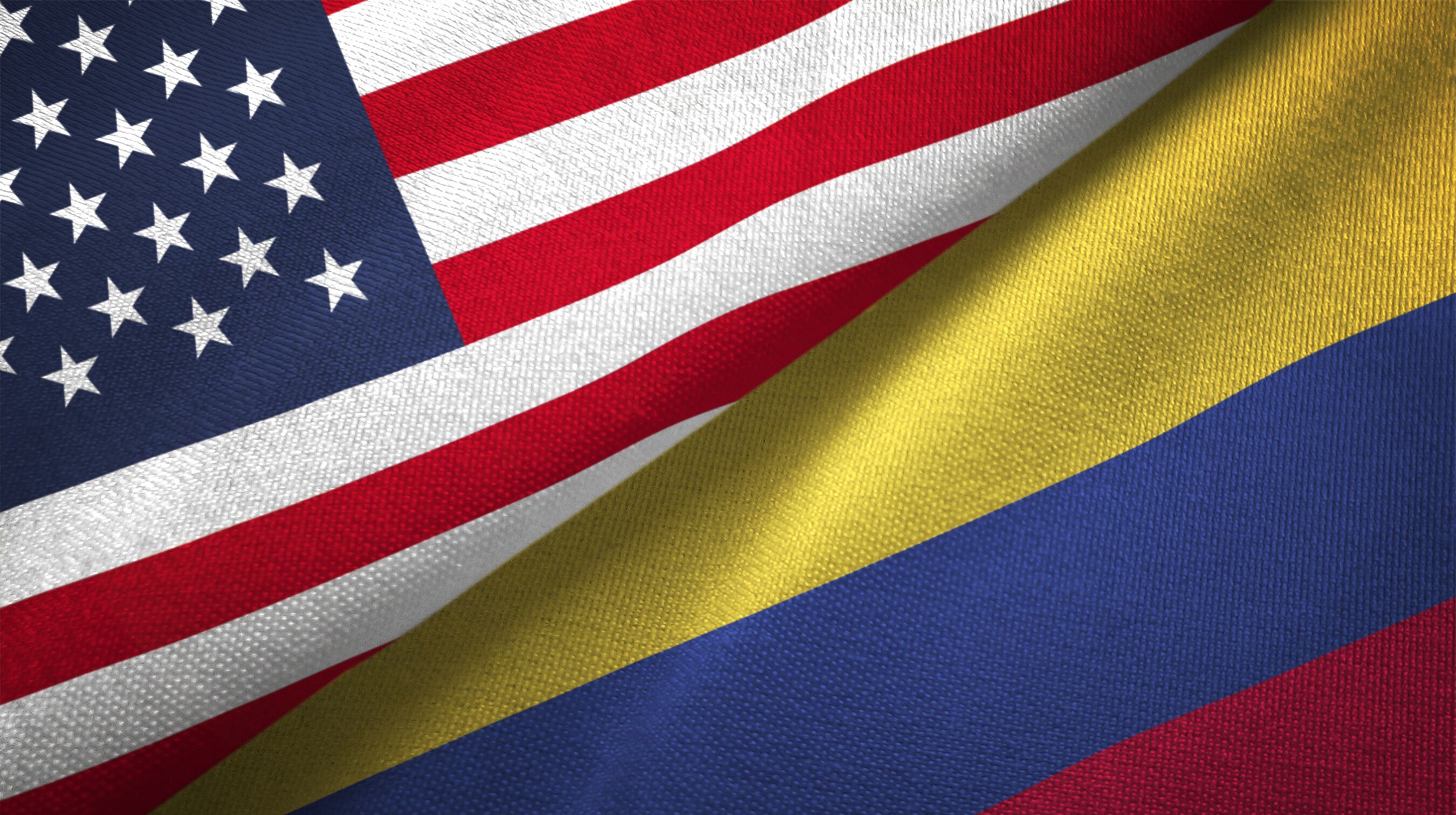 Colombia y Estados Unidos bandera. Foto: Getty Images