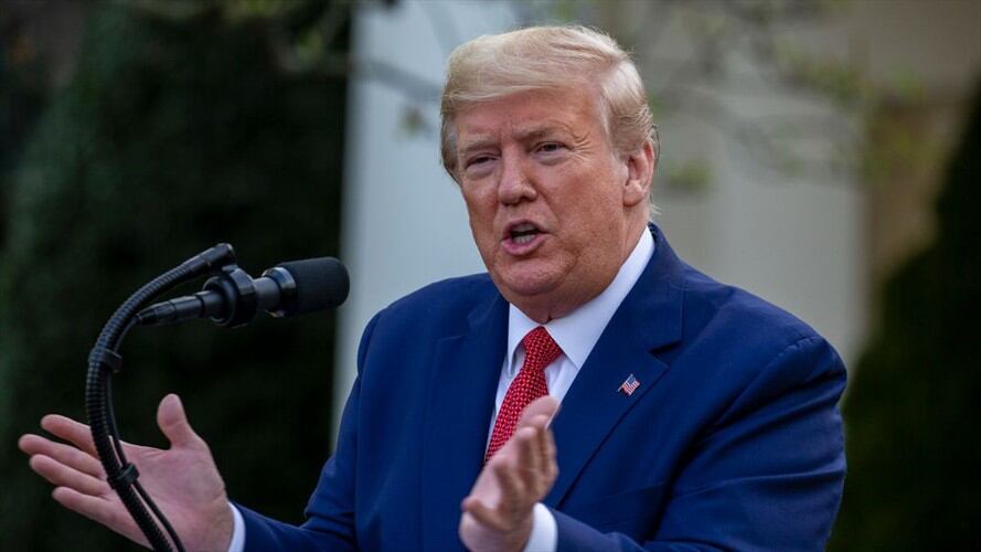 El presidente de Estados Unidos también dijo que el máximo nivel en la tasa de mortalidad en la pandemia se alcanzará probablemente en dos semanas.. Foto: Getty Images