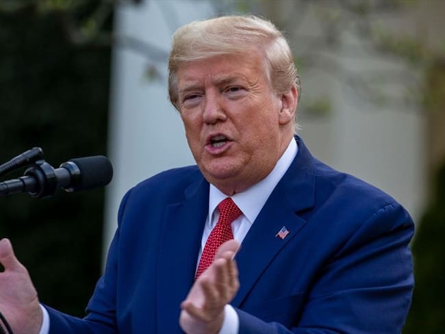 El presidente de Estados Unidos también dijo que el máximo nivel en la tasa de mortalidad en la pandemia se alcanzará probablemente en dos semanas.. Foto: Getty Images