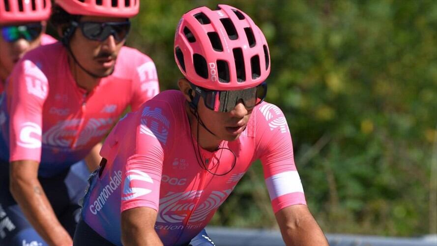 Egan Bernal, pese a sufrir una fuerte caída, se quedó con la plata.. Foto: Getty Images