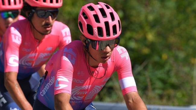 Egan Bernal, pese a sufrir una fuerte caída, se quedó con la plata.. Foto: Getty Images
