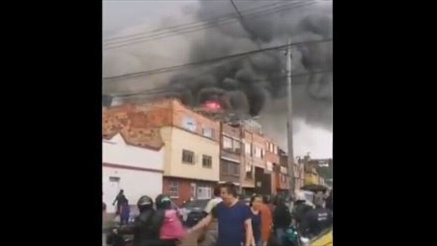 Incendio en Bogotá. Foto: Captura de pantalla
