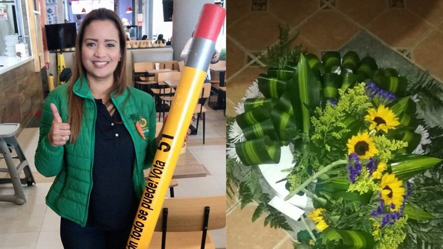 Otro anuncio de muerte fue dejado en casa de dirigente de Alianza Verde en el Magdalena. Foto: Twitter: Rosita Jiménez