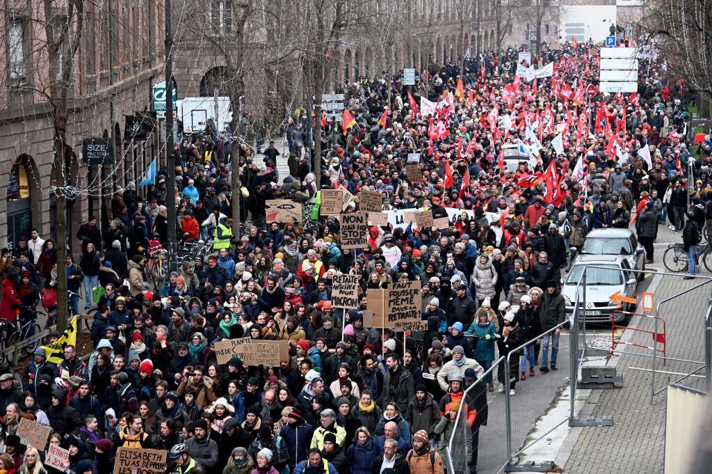 Protestas en Francia (Photo by Frederick FLORIN / AFP) (Photo by FREDERICK FLORIN/AFP via Getty Images)