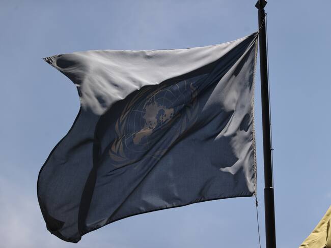 Bandera de las Naciones Unidas, donde funciona la oficina del Alto Comisionado de los Derechos Humanos de la ONU. Foto: EFE/ Miguel Gutiérrez