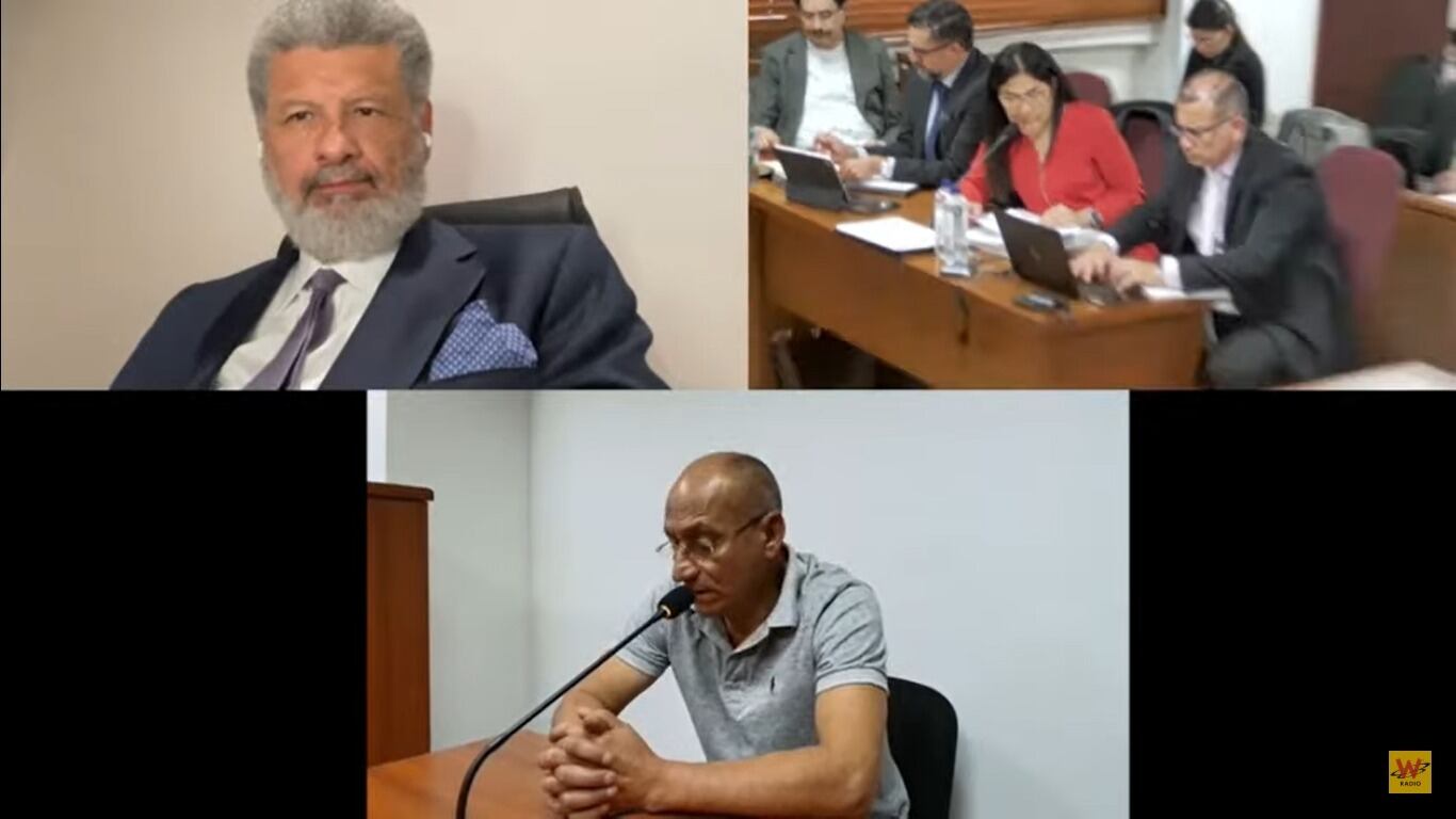 Declaración alias ‘Víctor’. Foto: captura de pantalla del juicio al expresidente Álvaro Uribe Vélez.