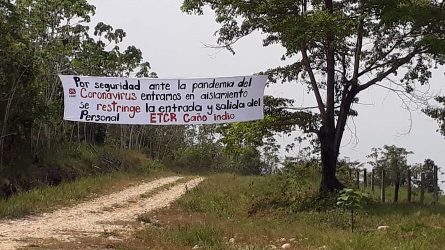 El partido Farc ha advertido que no cuentan con medidas suficientes de bioseguridad en el ETCR de Norte de Santander. Foto: Partido Farc Norte de Santander