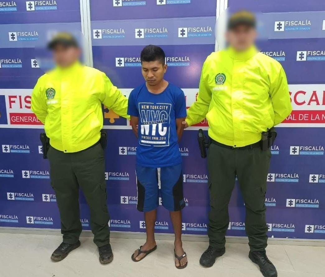 Capturan a hombre que estaría implicado en la muerte de un policía en Tuchín, Córdoba. Foto: prensa Policía Nacional.