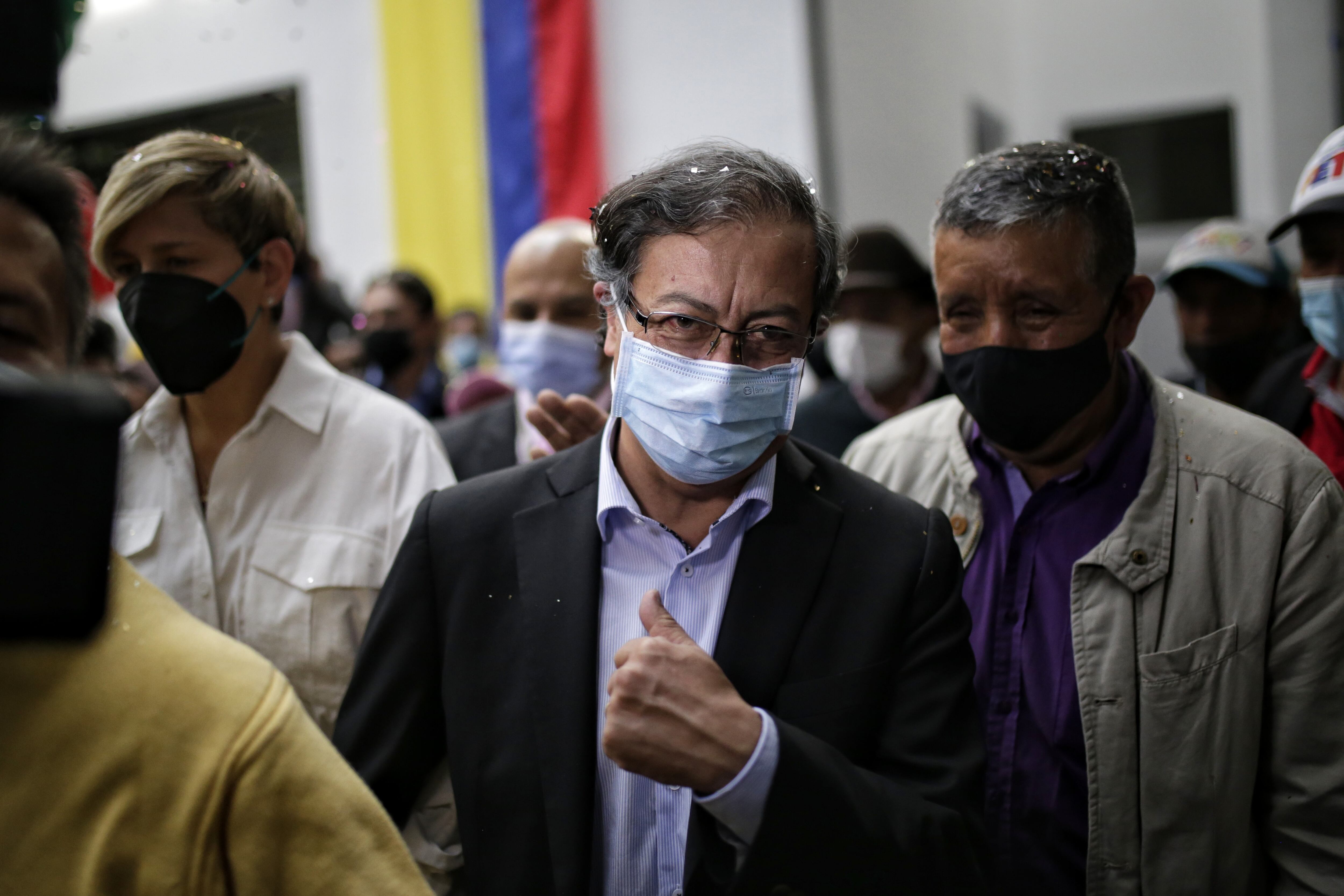 Bogotá. En la Registraduría Nacional se realizó la inscripción como precandidato presidencial por Colombia Humana Gustavo Francisco Petro Urrego, para la consulta del Pacto Histórico. (Colprensa-Sergio Acero)