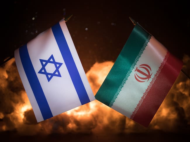 Israel e Irán banderas de referencia. Foto: Getty Images.