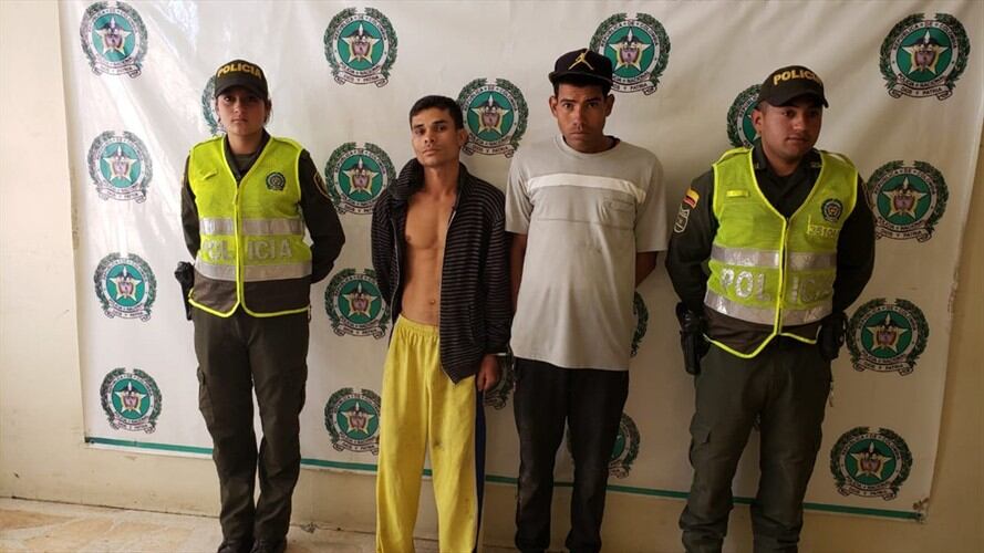 Dos de los tres venezolanos capturados. . Foto: La W