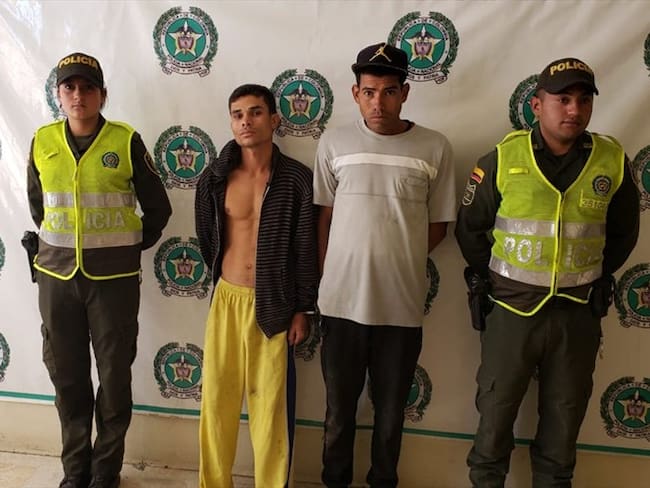 Dos de los tres venezolanos capturados. . Foto: La W