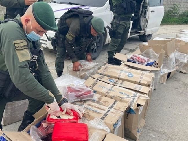 Mas de 200 kilos de cocaina fueron incautados en San Andrés. Foto: Colprensa