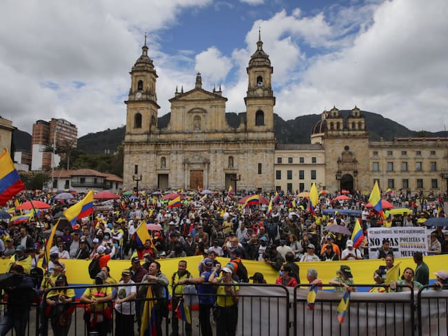Protesta en Bogotá. (Photo by Juancho Torres/Anadolu Agency via Getty Images)