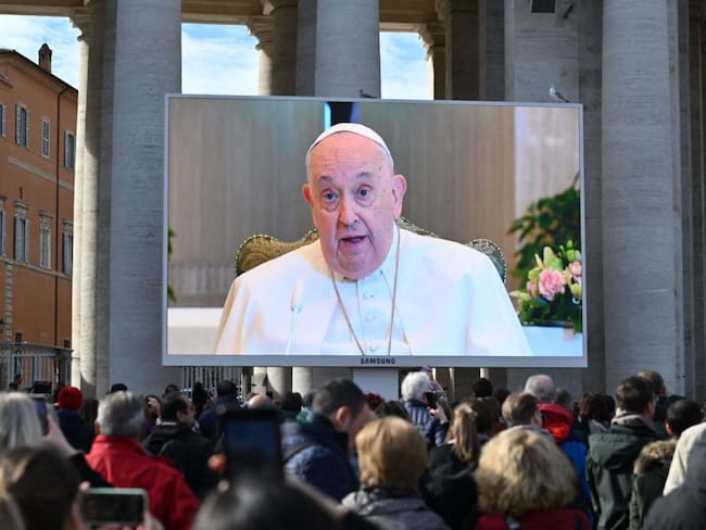 Papa Francisco en el Ángelus. (Photo by ALBERTO PIZZOLI/AFP via Getty Images)