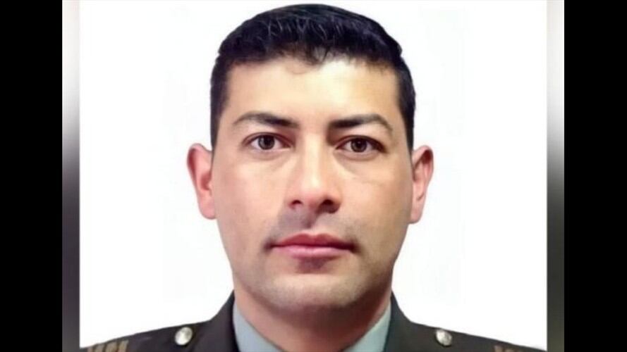 El capitán Jesús Alberto Solano fue asesinado el pasado 28 de abril en el marco de las protestas en Soacha. Foto: Colprensa / POLICÍA NACIONAL