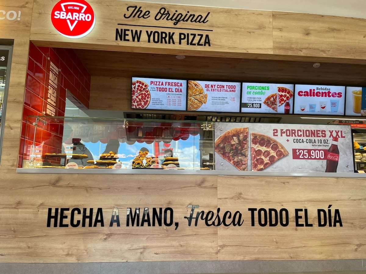 Cadena de pizzerías estadounidense Sbarro regresó a Colombia