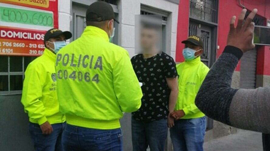 Capturan en Manizales al posible responsable del asesinato de dos ancianos. Foto: Enviada desde la Policía Metropolitana de Manizales.