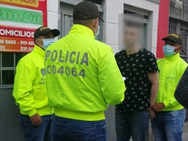 Capturan en Manizales al posible responsable del asesinato de dos ancianos. Foto: Enviada desde la Policía Metropolitana de Manizales.