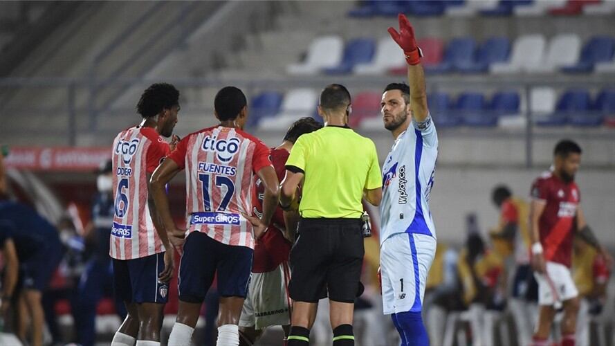 Jugadores del Junior de Barranquilla. Foto: DANIEL MUNOZ/POOL/AFP via Getty Images