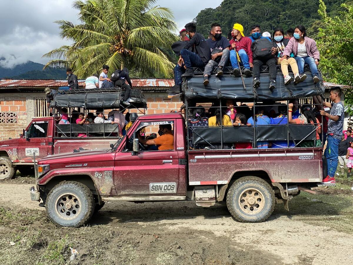 490 indígenas que se desplazaron a Bogotá iniciaron el retorno a Risaralda y Chocó