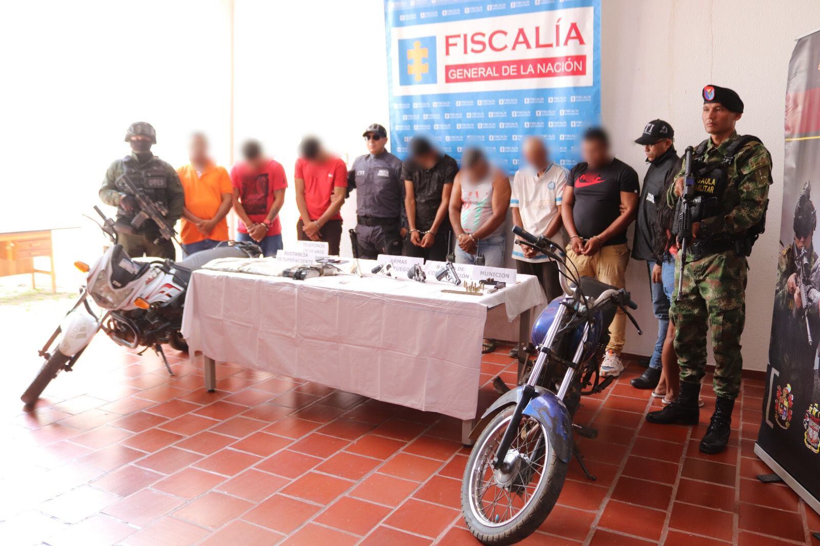 Presuntos integrantes del Clan del Golfo. Foto: Suministrada