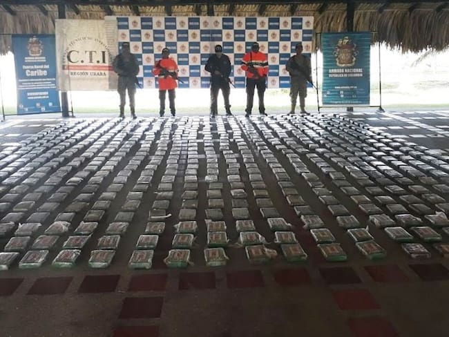 Decomisan 690 kilos de cocaína en el Chocó. Foto: Armada Nacional