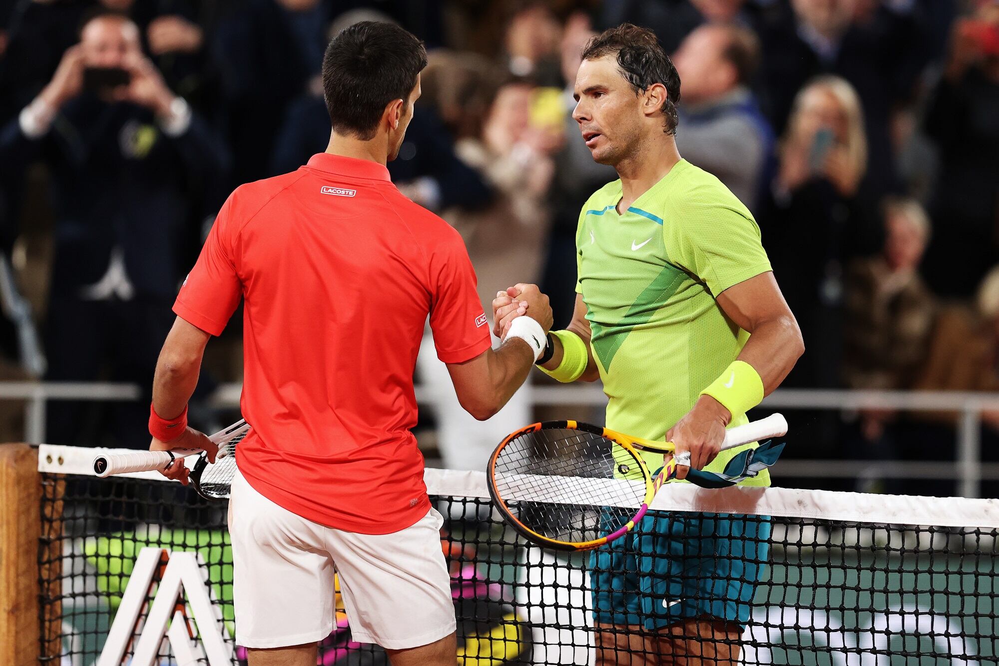 Novak Djokovic y Rafael Nadal en el Roland Garros (Photo by Ryan Pierse/Getty Images)