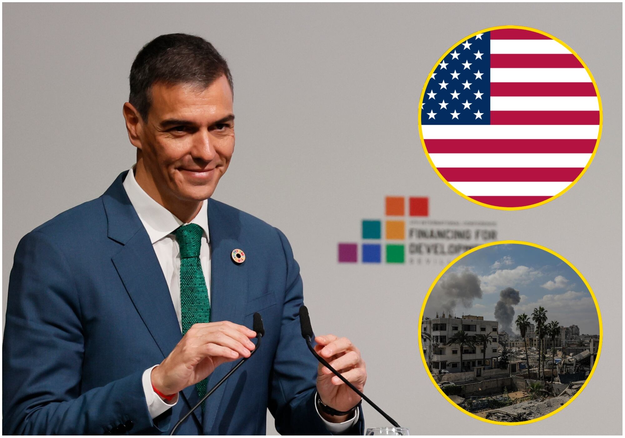 El presidente del gobierno español respaldó la propuesta estadounidense de paz para Gaza. Foto: EFE.