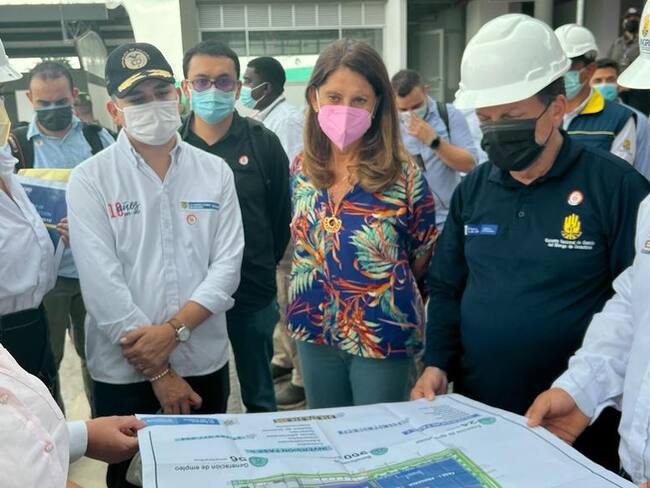 Obras de mitigación para evitar nuevas inundaciones en Mocoa tienen un avance del 26%. Foto: Vicepresidencia de la República