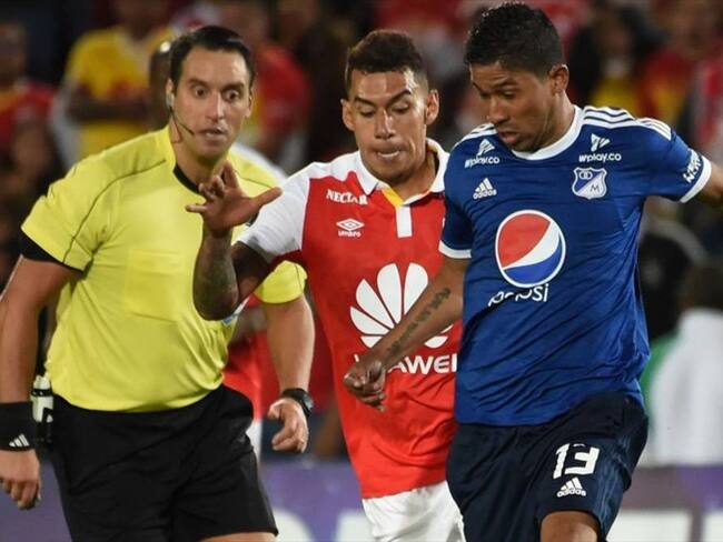 Santa Fe Vs. Millonarios. Foto: Guillermo MUñoz / AFP
