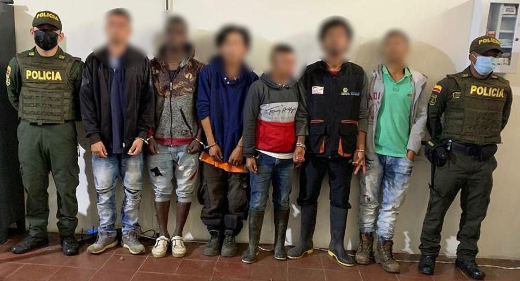 Los detenidos fueron dejados a disposición de la Fiscalía. Crédito: Policía Metropolitana de Popayán.