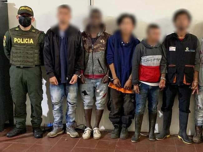 Los detenidos fueron dejados a disposición de la Fiscalía. Crédito: Policía Metropolitana de Popayán.