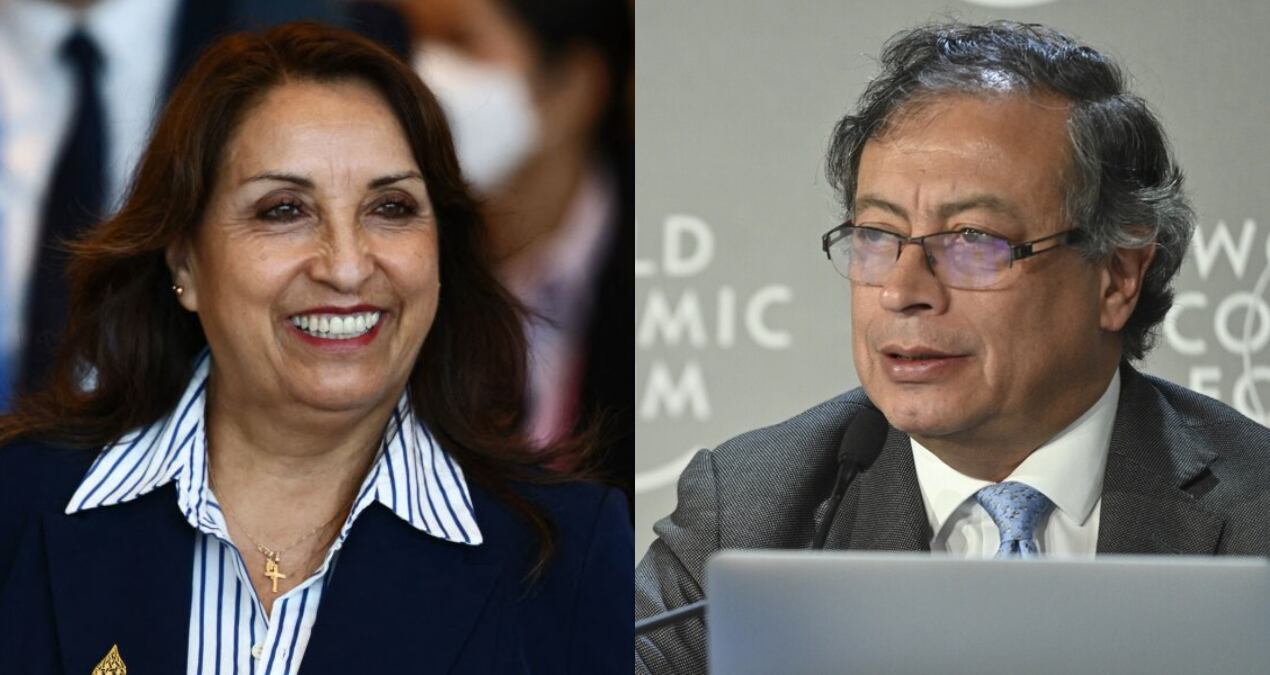 Dina Boluarte y Gustavo Petro. Foto: Getty Images.