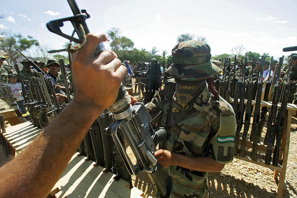 Imagen de referencia de paramilitares. Foto: Getty Images.