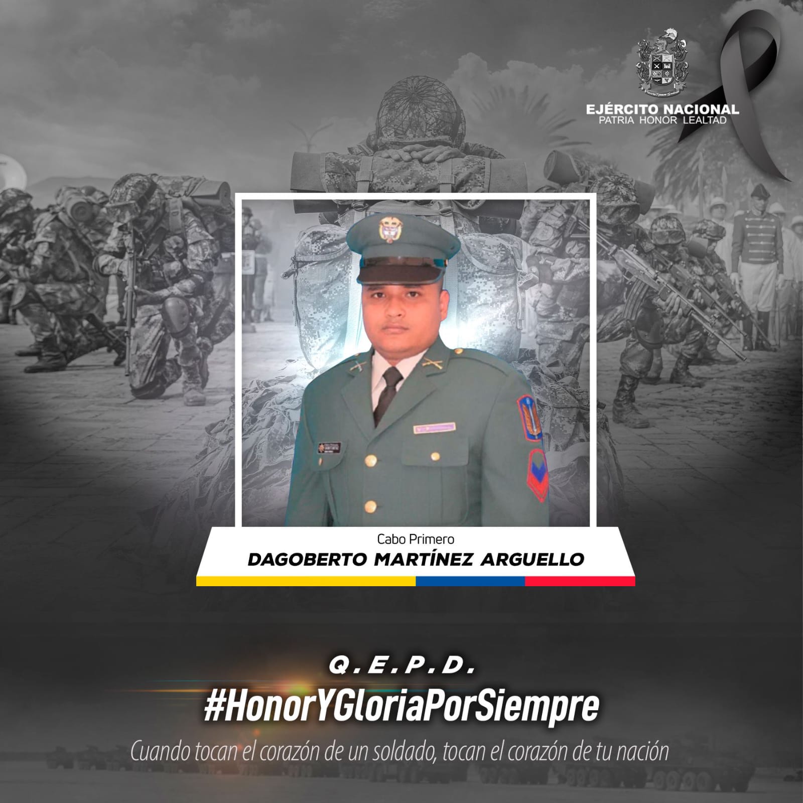 Dagoberto Martínez. Foto: Ejército Nacional.