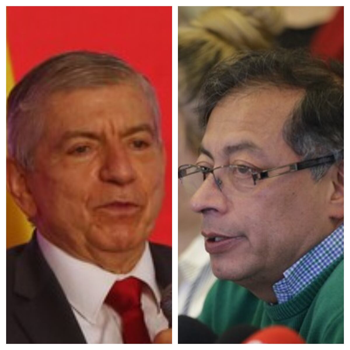 César Gaviria y Gustavo Petro. Foto: Colprensa.