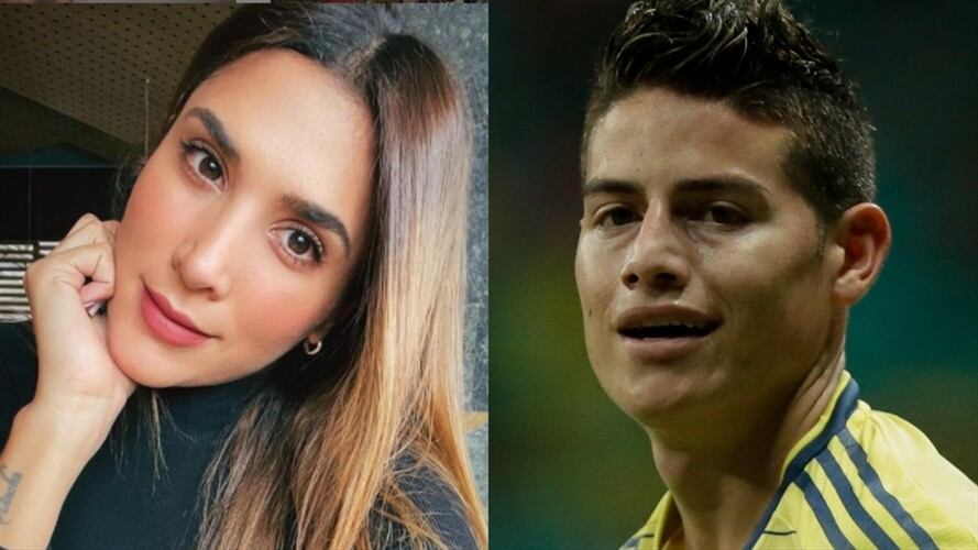 Modelo Daniela Ospina y jugador de la Selección Colombia James Rodríguez. Foto: Instagram: @ daniela_ospina5 / Colprensa – Diego Pineda