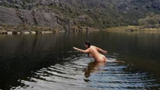 La mujer dijo que jamás tuvo la intención de afectar el páramo de Santurbán . Foto:tomado del instagram de Melocotona_reyes