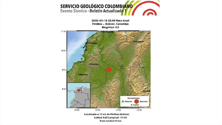El sismo se sintió en poblaciones vecinas. Foto: Cortesía