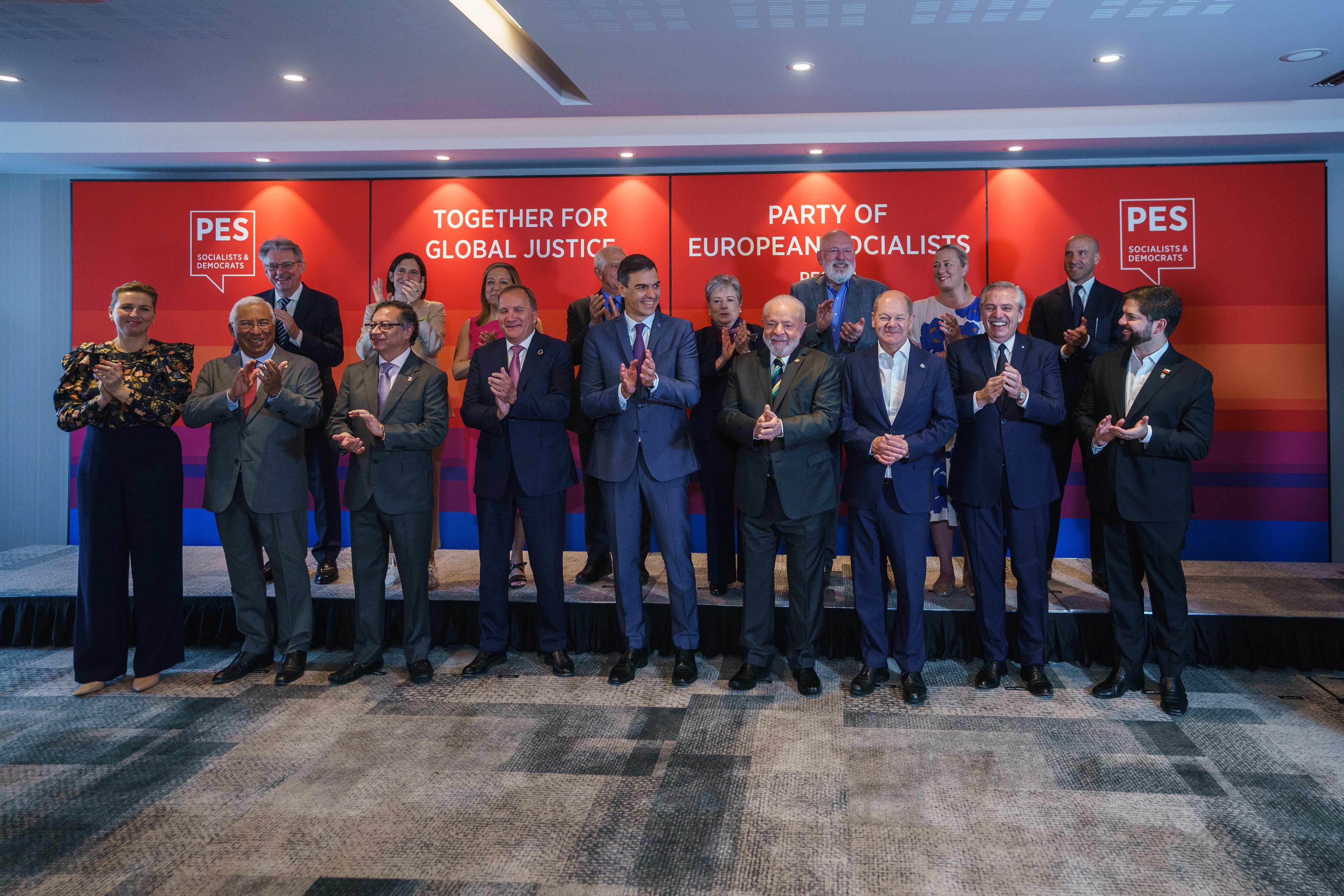Foro de Mandatarios Progresistas. Foto: MARCELO SEGURA/PRESIDENCIA CHILE - LEO QUEEN/PRESIDENCIA COLOMBIA
