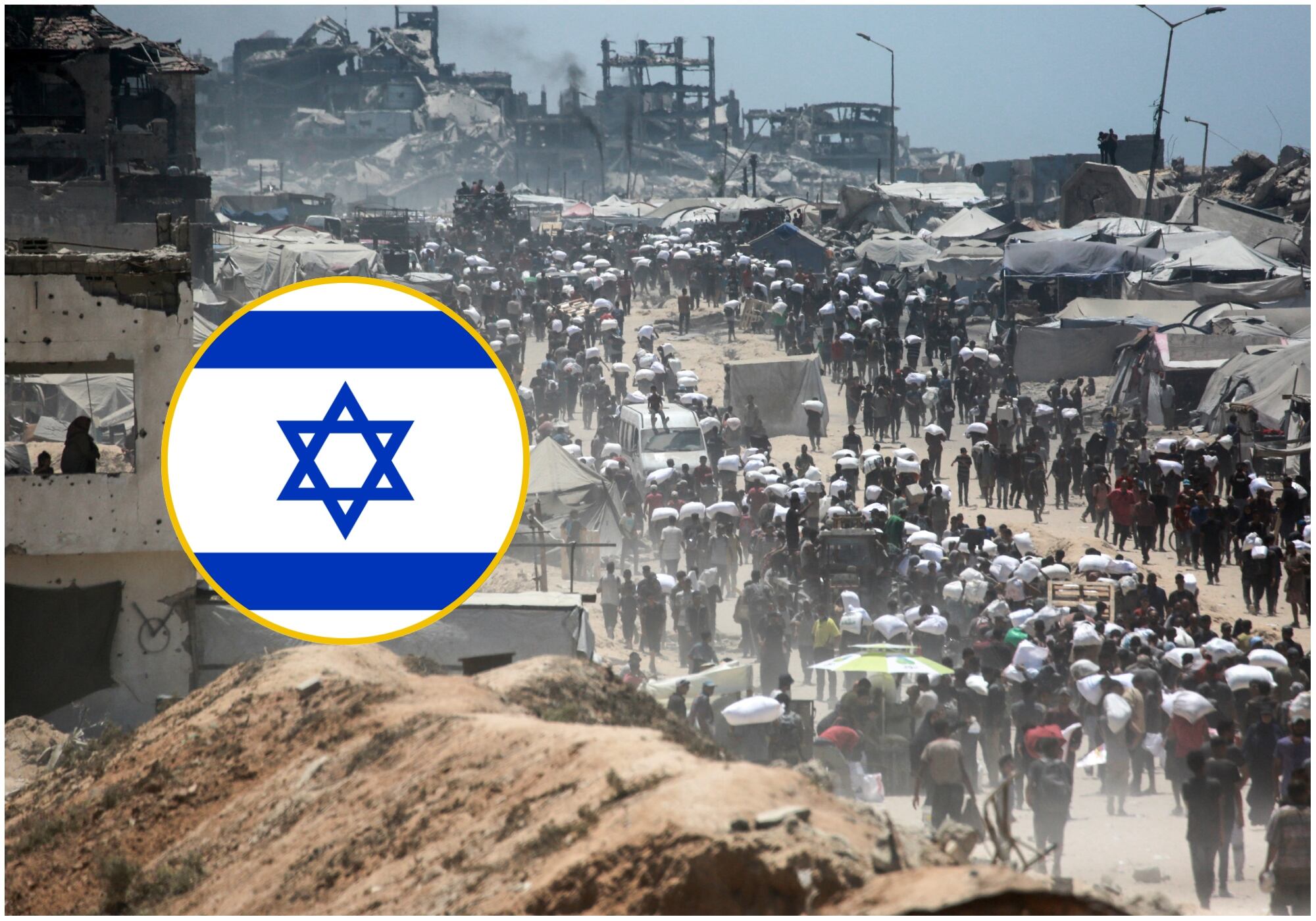 Franja de Gaza. Foto: AFP.Israel. Foto: Getty Images.