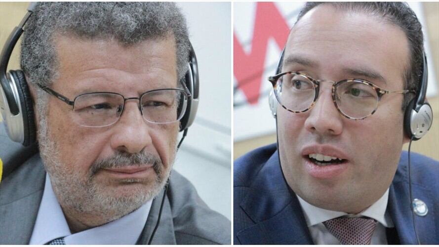 Los abogados del expresidente Uribe, Jaime Granados y Víctor Mosquera. Foto: Redacción W Radio